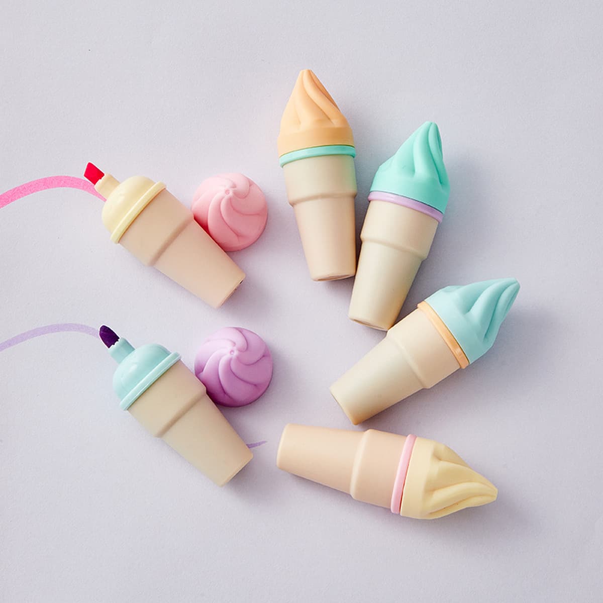 Одобренные производителем маркеры в форме мороженого с высокой эстетической ценностью для студенческих тетрадей, детских...