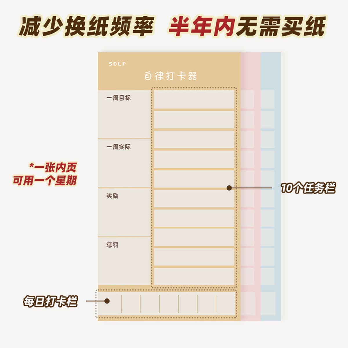 Перфорированная карта для самодисциплины Эта детская ученица начальной школы вознаграждает Детские баллы, принадлежности для...