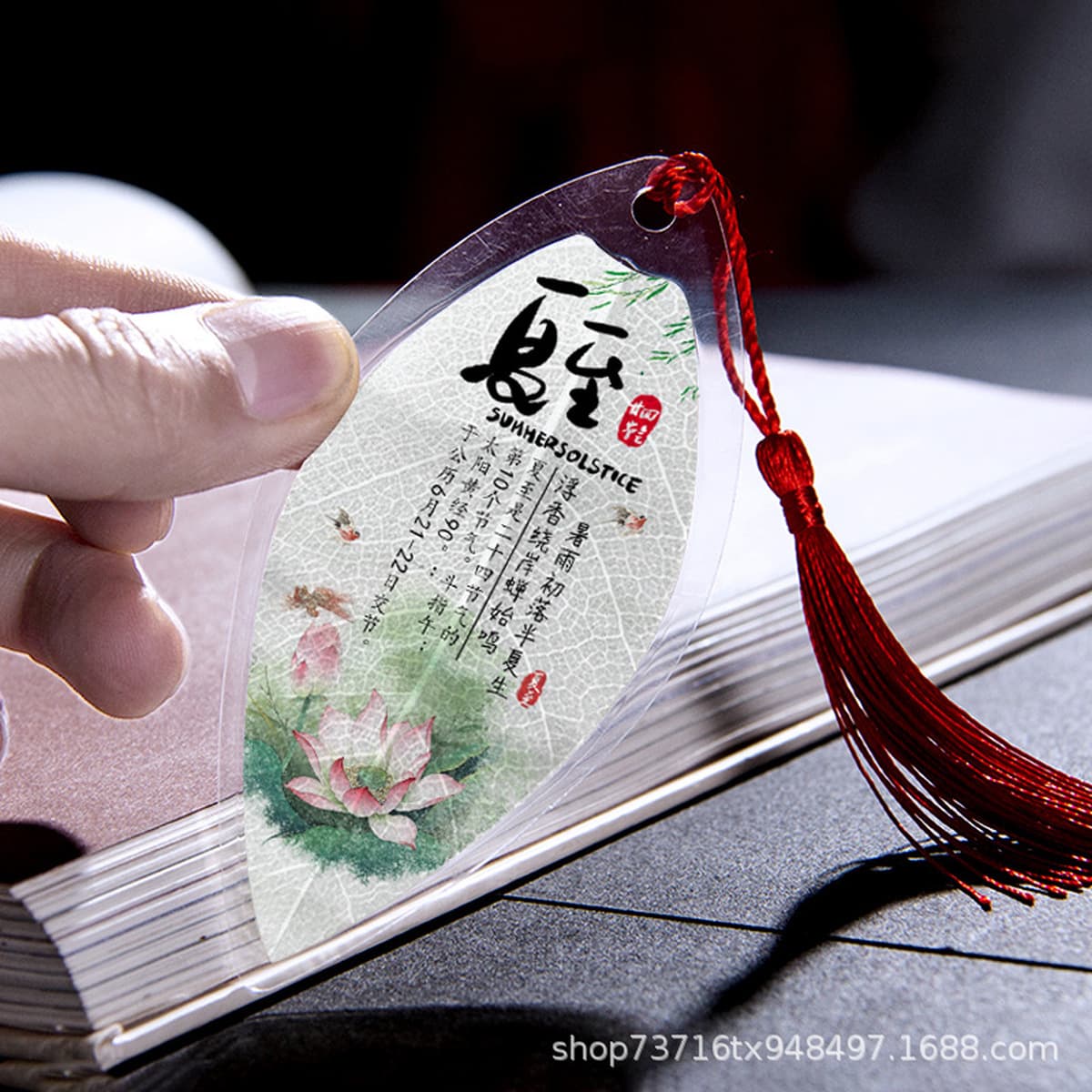 Закладки в китайском стиле с изображением листьев по二十四ому солнечному календарю, настоящие листья, для творчества, подарки...