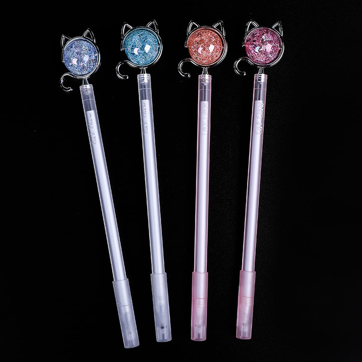 Милый кристалл мультфильм кошка гелевая ручка литейная ручка моделирование ручка студенческие канцелярские принадлежности...