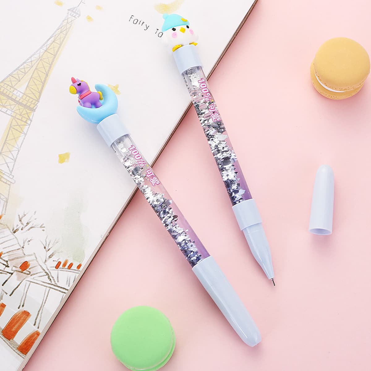 Творческий мультфильм гелевая ручка канцелярские принадлежности для студентов Милая супер милая девушка сердце зыбучие пески...