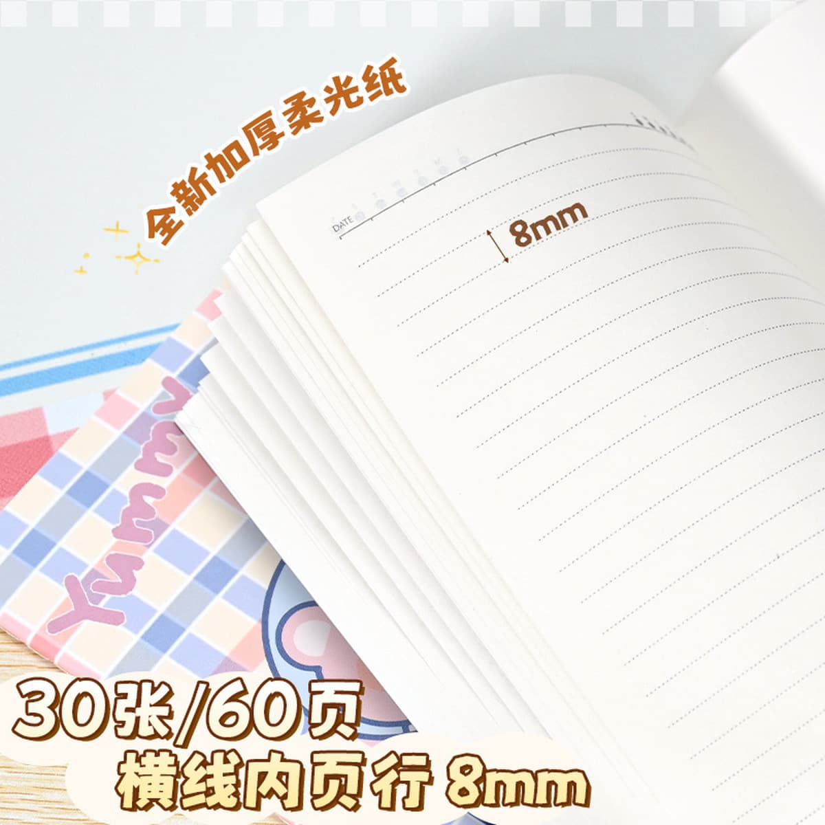 Тетрадь формата А5 с мультяшным дизайном, прошитая, для студентов, утолщенная, высококачественные учебные принадлежности,...